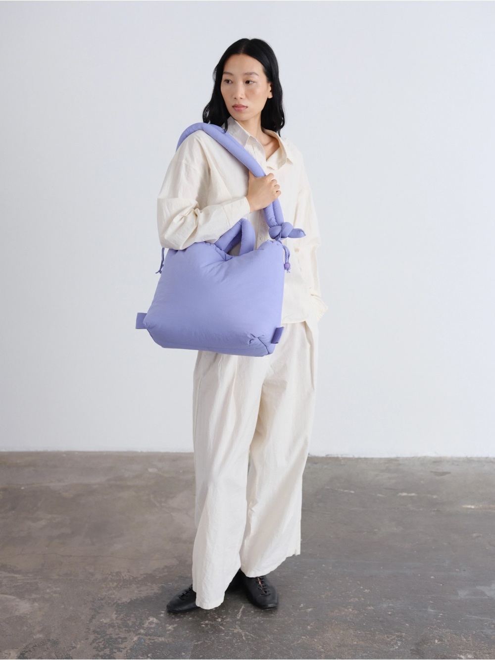 ÖLEND Ona Soft Bag – Lilac – Padded Nylon Tote/Crossbody/Backpack